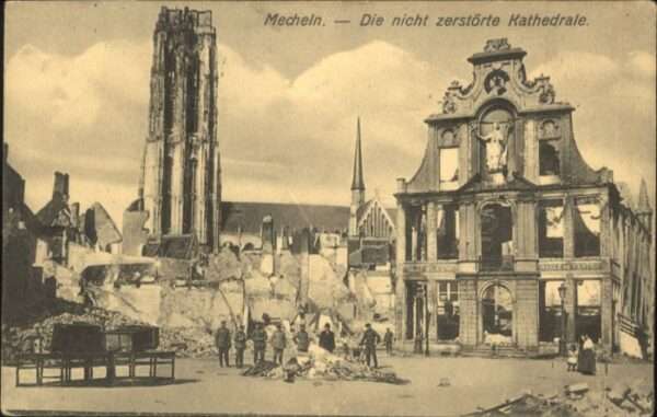 Mecheln Cathedrale Zerstörung