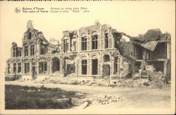 Ypern Ypres Ypres Maisons en ruines place Malou