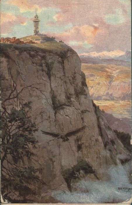 Penegal Kulm Spitze Künstler R. A. Höger x