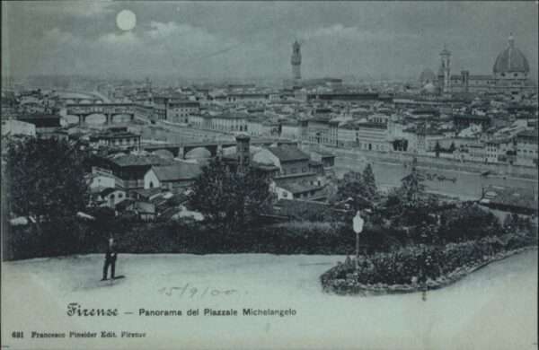 Firenze Florenz Firenze Piazzale Michelangelo Mondschei