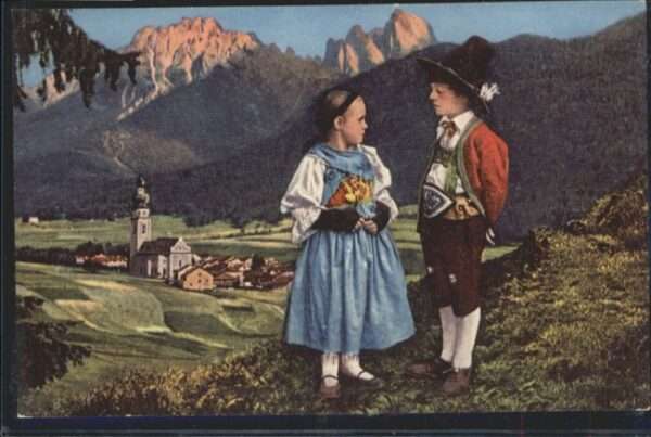 Pusteria Coustumi Tracht Dolomiti