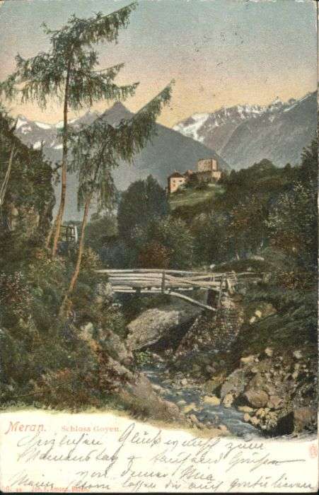 Meran Merano Meran Schloss Goyen Holzbrücke