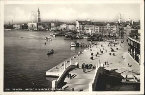 Venezia Venedig Venezia Bacino S Marco Panorame Schiff