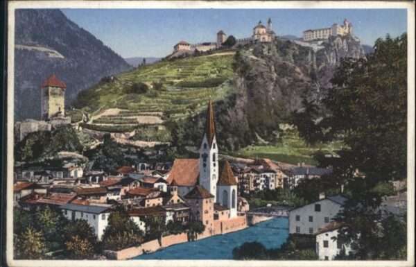 Klausen  Eisacktal Suedtirol Klausen [Handschriftlich] Kirche Brücke