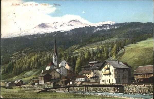 Soelden tztal Tirol Kirche  Brücke x