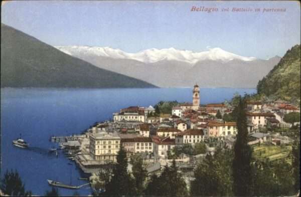 Bellagio Lago di Como Battello Partensa