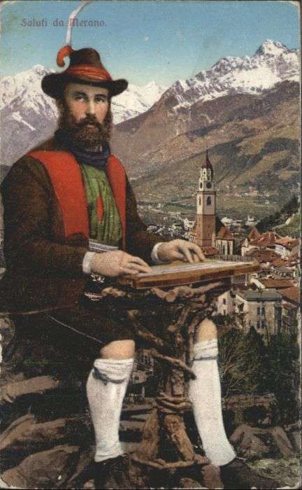 Merano Meran Merano Zither Tracht
