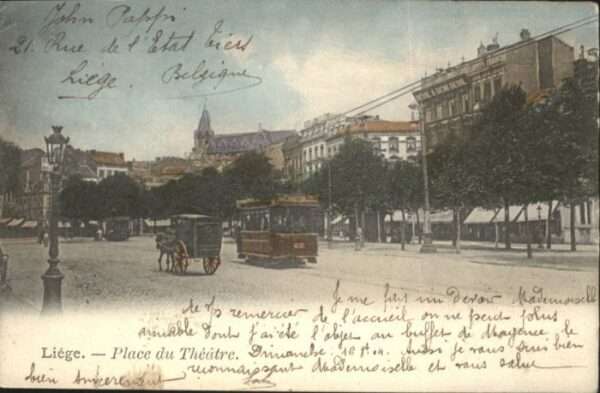 Liege Luettich Liege Strassenbahn Place Theatre