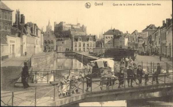 Gand Belgien Gand Quai Lieve Chateau Comtes