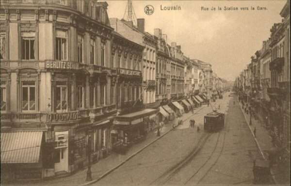 Louvain Flandre Louvain Strassenbahn Rue Station Gare