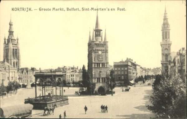 Kortrijk West-Vlaanderen Kortrijk Groote Markt Belfort Sint-Maer