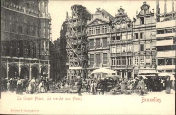 Bruxelles Bruessel Grand Place Fleurs Marche