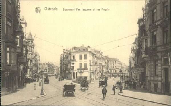 Ostende Oostende Ostende Boulevard Van Iseghem Rue Royal