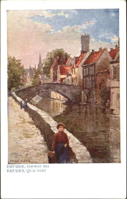 Brugge Bruges Groene Rei Quai Vert Künstler Je