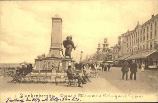 Blankenberghe Digue Monument Debruyne Lippens