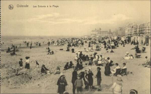 Ostende Oostende Ostende Enfants Plage
