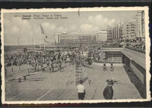 Ostende Oostende Ostende Ostend Plage Digue Casino Spiel