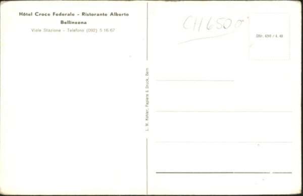 Bellinzona Gasthof Croce Federale Ristorante Alber – Bild 2