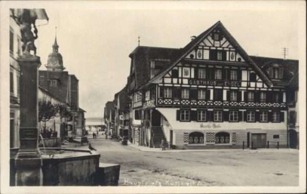 Kuessnacht Handschriftlich] Brunnen Gasthaus Engel