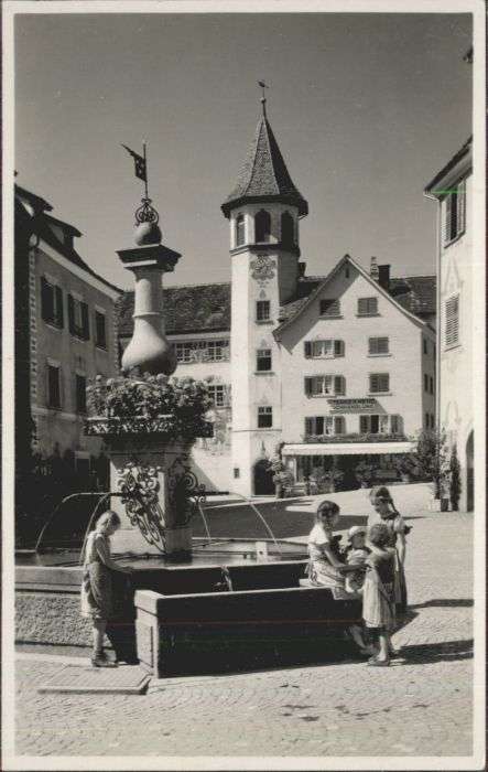 Maienfeld Brunnen Kirche