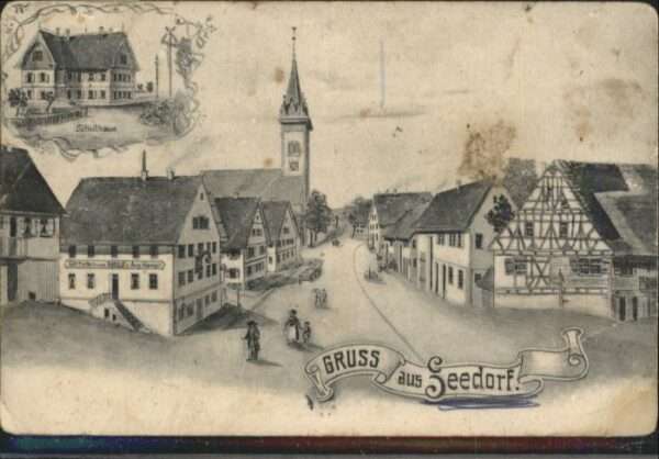 Seedorf [?] Gasthaus Rössle Schulhaus