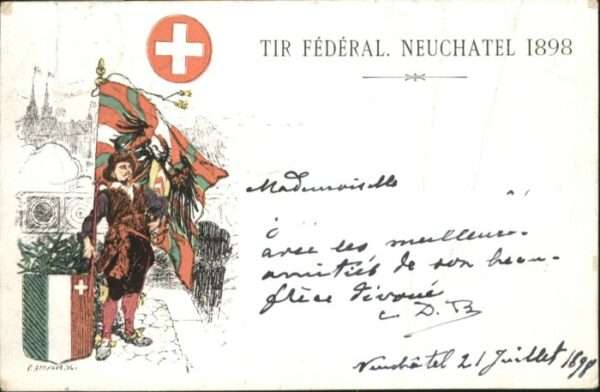 Neuchatel NE Neuchatel Tir Federal Fahne