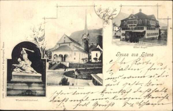 Stans NW Stans Winkelried Denkmal Kirche Hotel E
