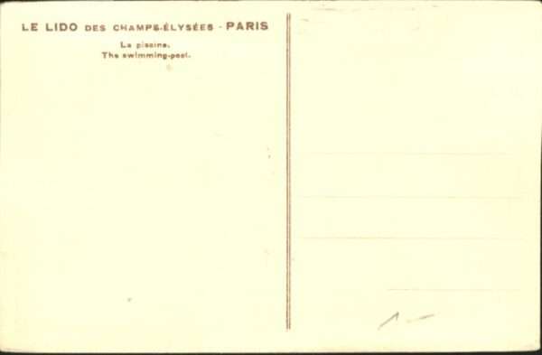 Paris le Lido des Champs-Elysees la piscine – Bild 2