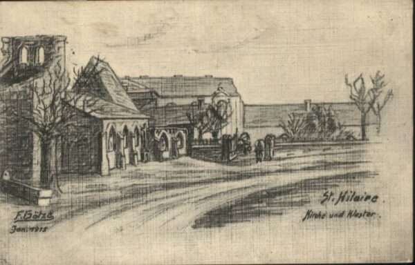Saint-Hilaire Künstler F. Götze Kirche Kloster x
