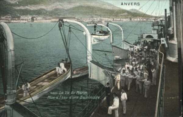 Anvers Antwerpen Anvers Mise a l'eau d_une Baleiniere