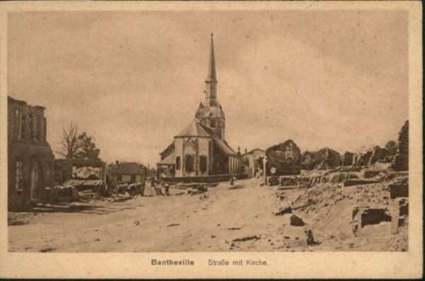 Bantheville Kirche Zerstörung