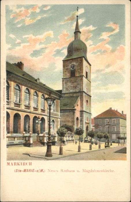 Sainte-Marie-aux-Mines Haut Rhin Sainte-Marie Rathaus Magdalenenkirche