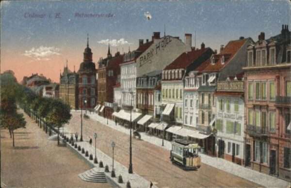 Colmar Haut Rhin Elsass Colmar Rufacherstrasse Strassenbahn