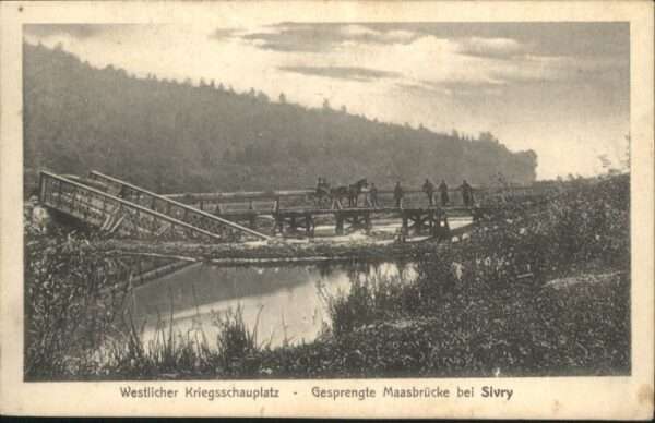 Sivry  55-sur-Meuse gesprengte Maasbrücke