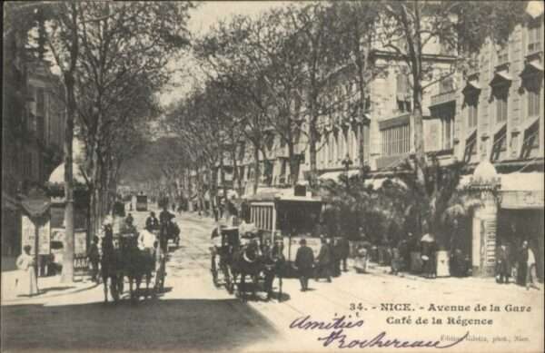 Nice Alpes Maritimes Nice Avenue de la Gare Cafe de la Regen