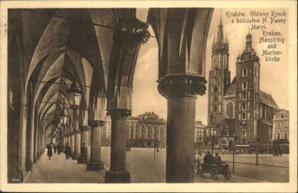 Krakow Krakau Glowny Rynck Kosciotem N. Panny Maryi H