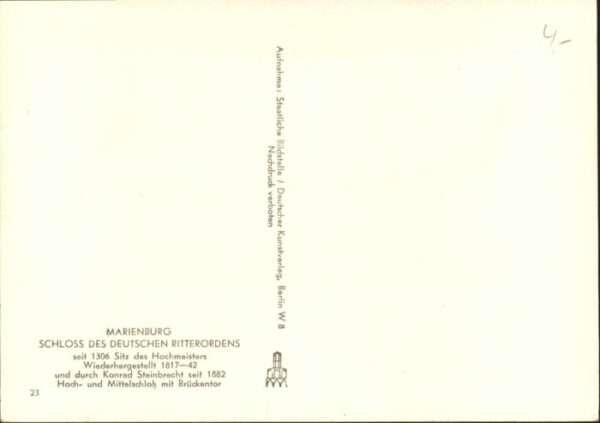 Marienburg Westpreussen Marienburg Schloss Deutschen Ritterorde – Bild 2