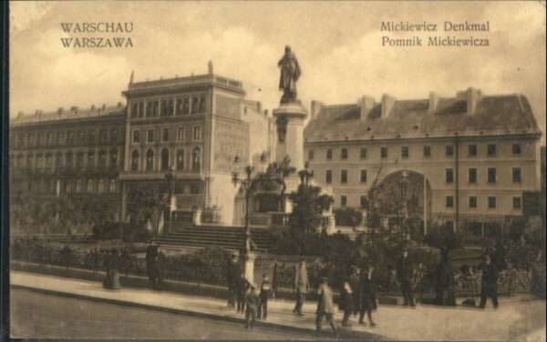 Warschau Masowien Warschau Warszawa Mickiewicz Denkmal Po