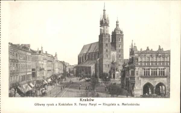 Krakow Krakau Krakow Glowny Rynek Kosciolem N. Panny