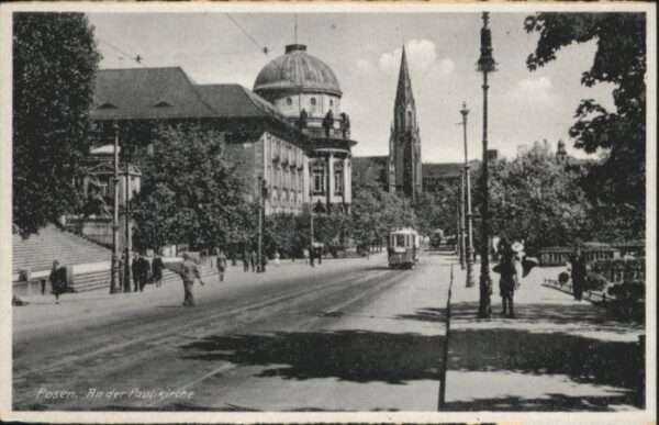 Posen Poznan Posen Strassenbahn Paulikirche