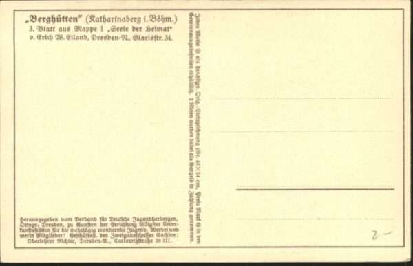 Katharinaberg Böhmen Berghütten Künstler Erich W. Eil – Bild 2