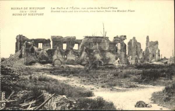 Nieuport-Bains Nieuport Ruines Halles Eglise Grand Pla
