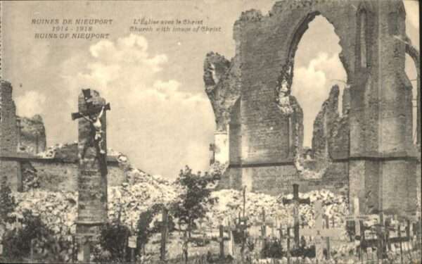 Nieuport-Bains Nieuport Eglise Christ Zerstörung