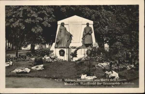 Malines Mechelen Flandre Malines Mechelen Monument Morts Guerre