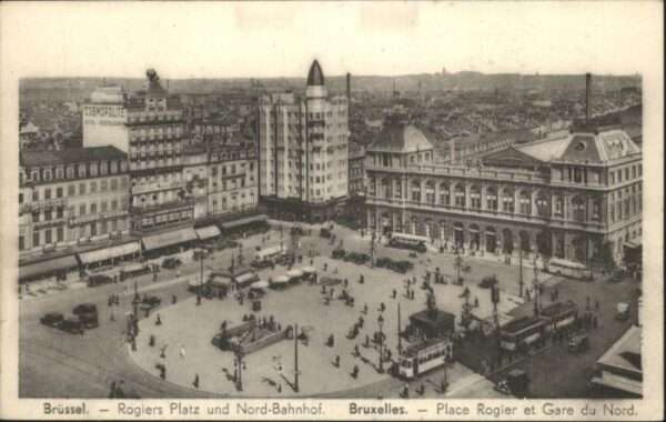 Bruessel Bruxelles Strassenbahn Rogiers Platz Bahnhof Plac