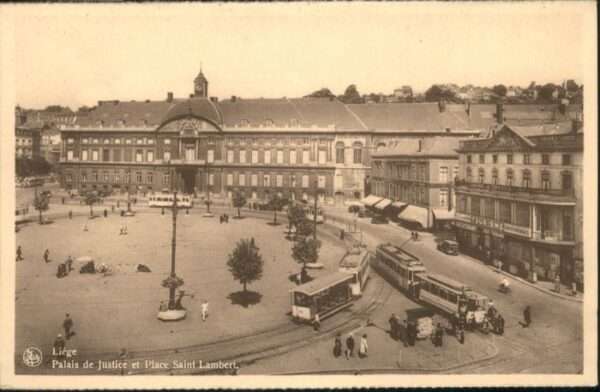 Liege Luettich Liege Strassenbahn Palais Justice Place