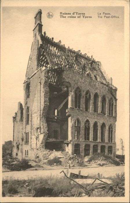 Ypern Ypres Ypres Poste Office Ruines Zerstörung