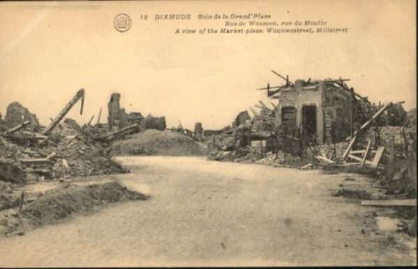 Dixmude Grand Place Rue Woumen Rue Moulin Zerst