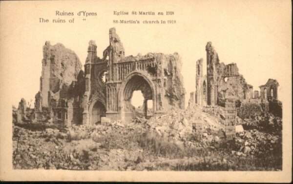Ypern Ypres Ypres Eglise St. Martin Zerstörung Ruin