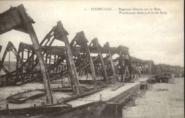 Zeebrugge Magasins Mole Zerstörung